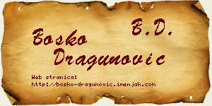Boško Dragunović vizit kartica